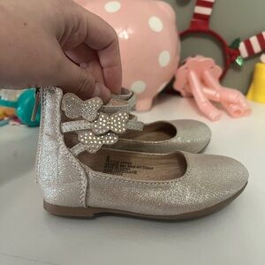 Sparkly Kids Shoes with Bow Accents